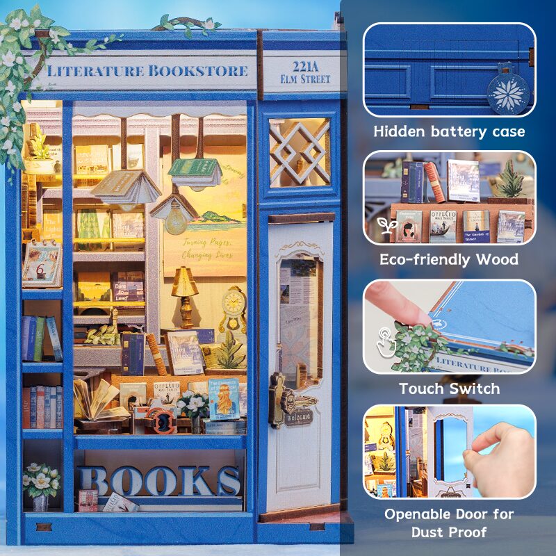Cutebee 3D Booknook Literature Bookstore – BJAA203 - Afbeelding 4