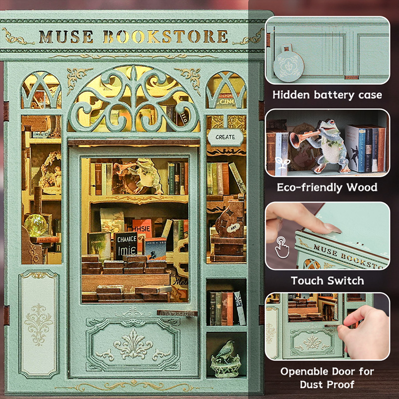 Cutebee 3D Booknook Muse Bookstore – BJAA201 - Afbeelding 5