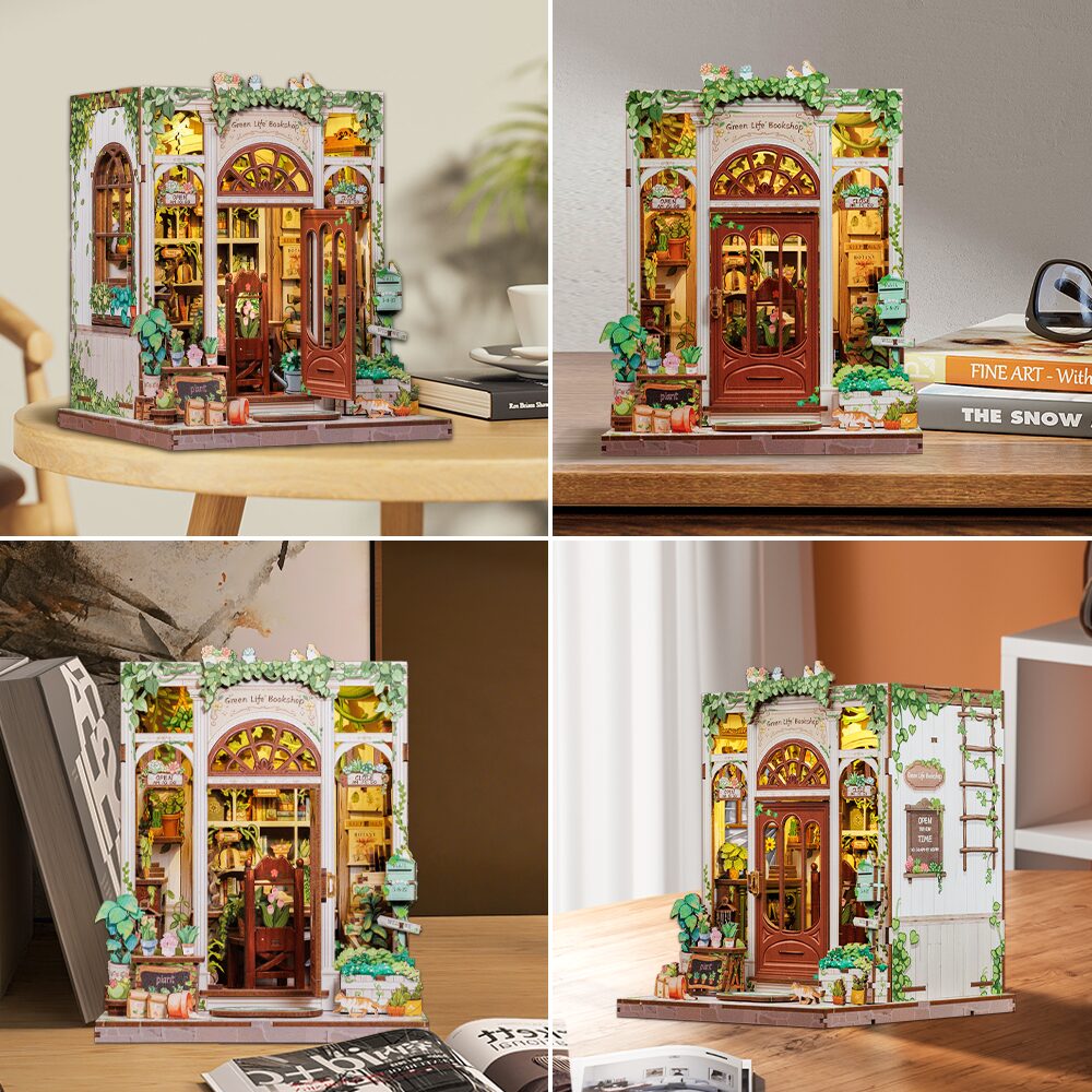 Cutebee 3D DIY Huisje Green Life Bookshop – CWGC203 - Afbeelding 5