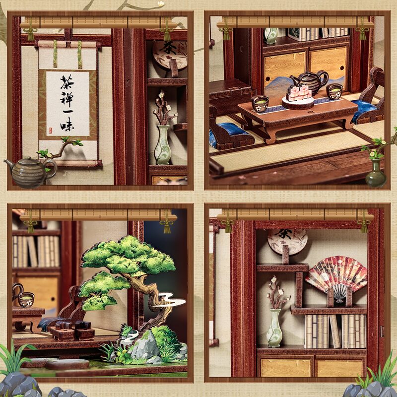 Cutebee 3D DIY Huisje Kirishima Cha-an – CWGC219 - Afbeelding 3