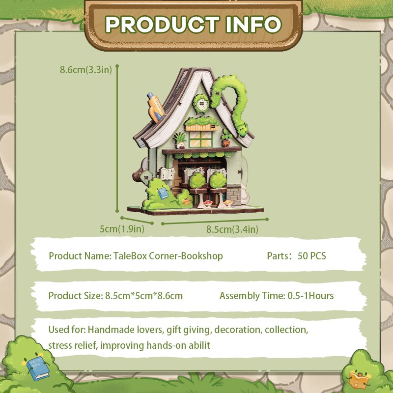 Cutebee DIY Huisje Talebox Corner Bookstore – CWGA107 - Afbeelding 4