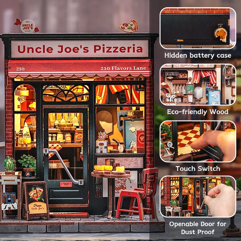 Cutebee 3D DIY Huisje Uncle Joe’s Pizzeria – CWGC210 - Afbeelding 5