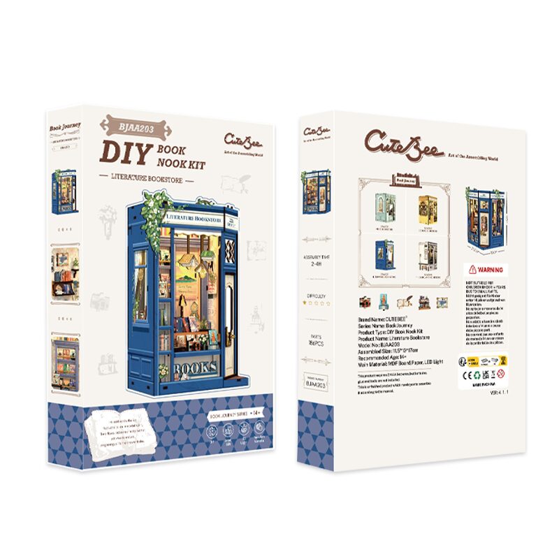 Cutebee 3D Booknook Literature Bookstore – BJAA203 - Afbeelding 5