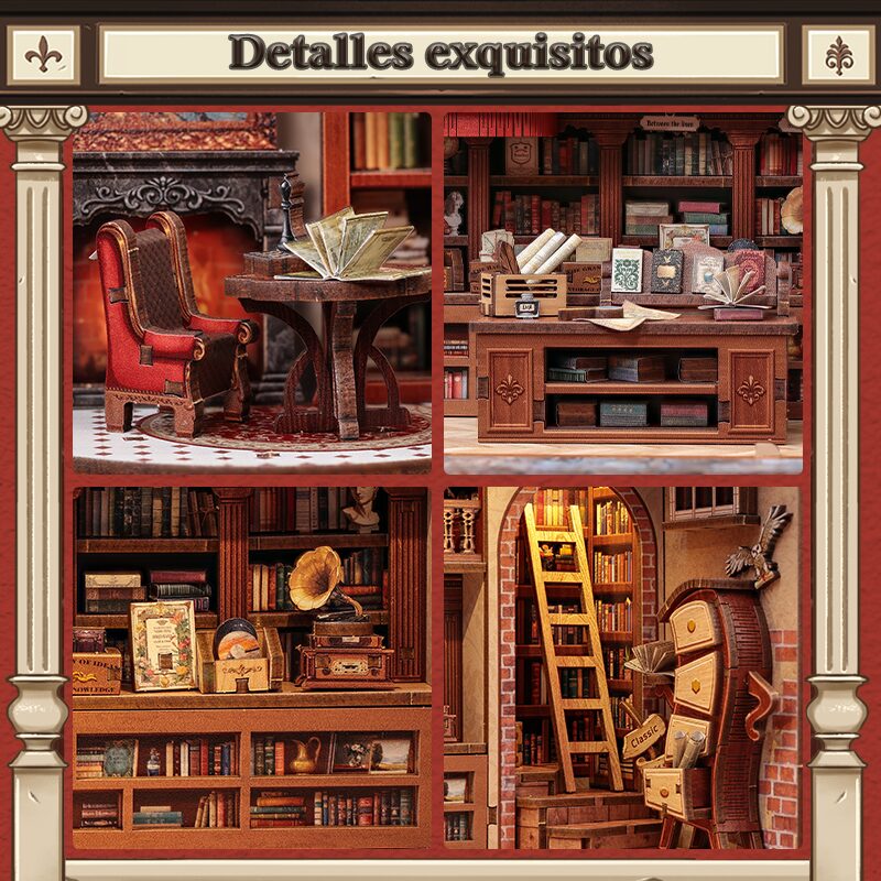 Cutebee 3D DIY Huisje Thames Bookstore – CWGB405 - Afbeelding 3