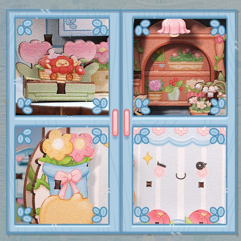 Cutebee DIY Huisje Talebox Corner Flower Shop – CWGA108 - Afbeelding 3
