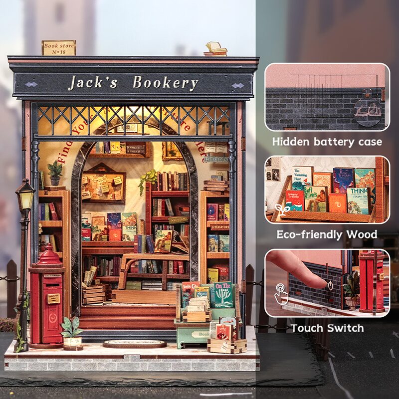 Cutebee 3D DIY Huisje Jack’s Bookery – CWGC209 - Afbeelding 5