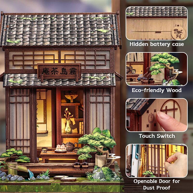 Cutebee 3D DIY Huisje Kirishima Cha-an – CWGC219 - Afbeelding 4