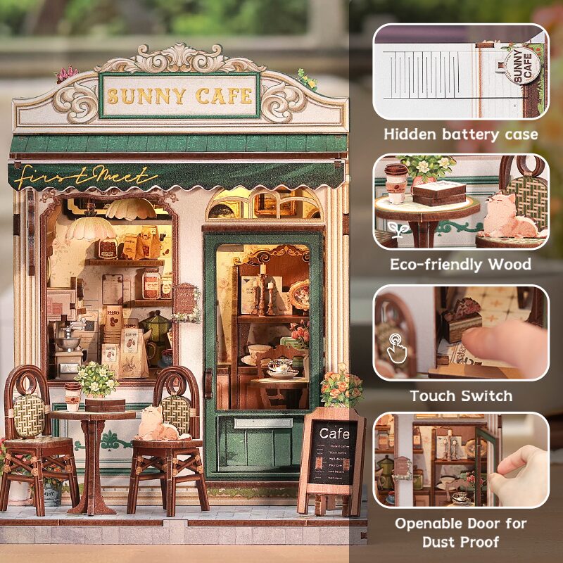 Cutebee 3D DIY Huisje Sunny Café – CWGC208 - Afbeelding 3