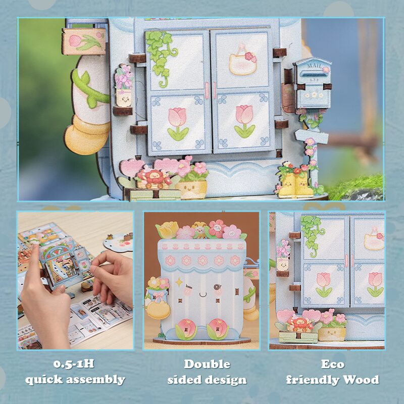 Cutebee DIY Huisje Talebox Corner Flower Shop – CWGA108 - Afbeelding 5