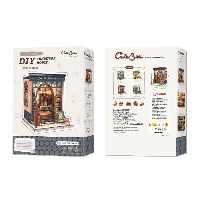 Cutebee 3D DIY Huisje Jack’s Bookery – CWGC209 - Afbeelding 6