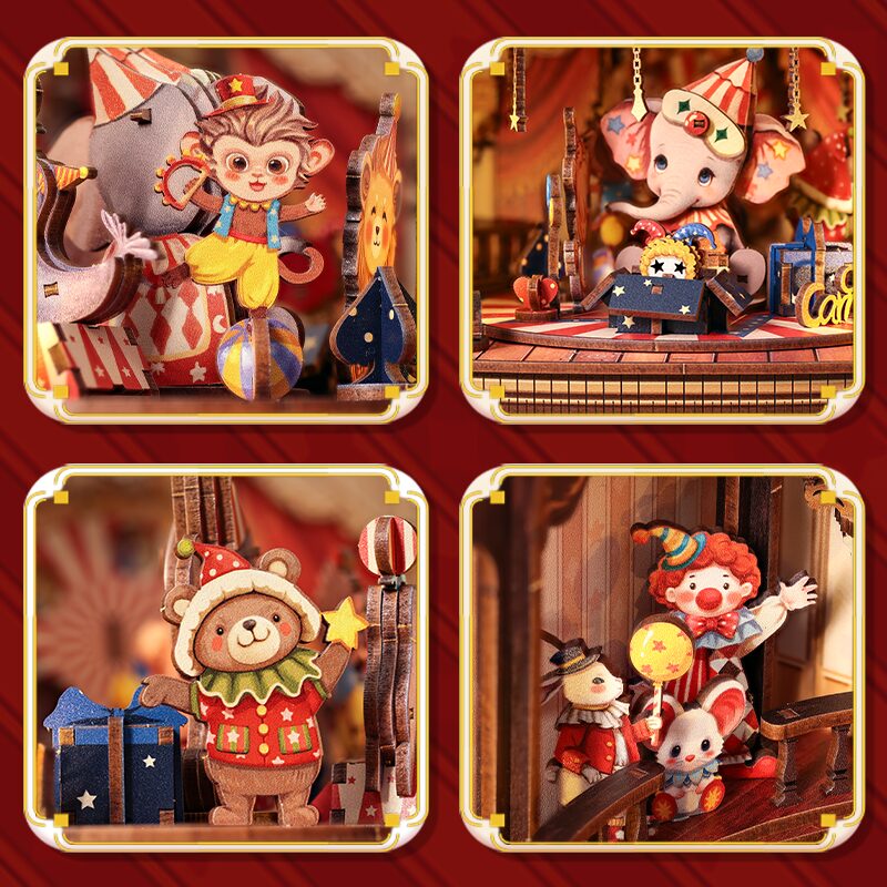 Cutebee DIY Muziekdoos Animal Carnival – TTCB501 - Afbeelding 3