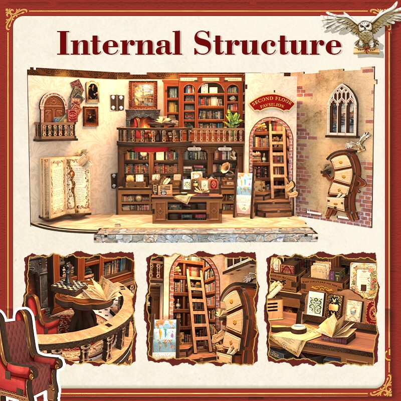 Cutebee 3D DIY Huisje Thames Bookstore – CWGB405 - Afbeelding 5