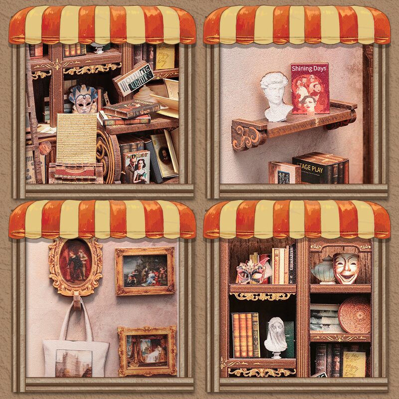 Cutebee 3D DIY Huisje The Drama Bookshop – CWGC206 - Afbeelding 2