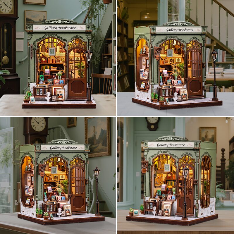 Cutebee 3D DIY Huisje Gallery Bookstore – CWGC214 - Afbeelding 2