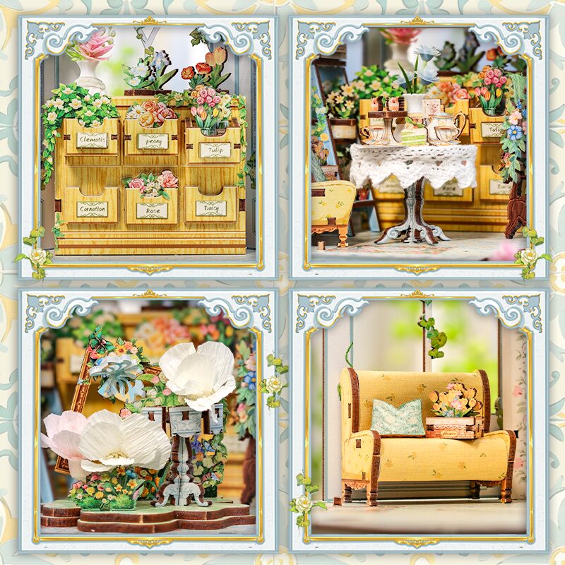 Cutebee 3D DIY Huisje Windsors Flower House – GHGC401 - Afbeelding 3