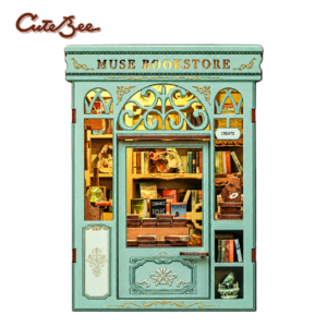 Cutebee 3D Booknook Muse Bookstore – BJAA201 – transparante productfoto