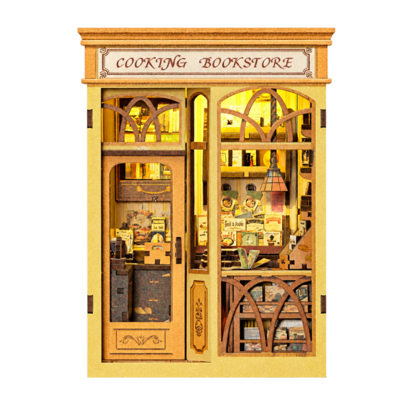 Cutebee 3D Booknook Cooking Bookstore – BJAA202 – transparante productfoto