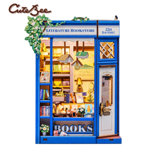 Cutebee 3D Booknook Literature Bookstore – BJAA203 – transparante productfoto