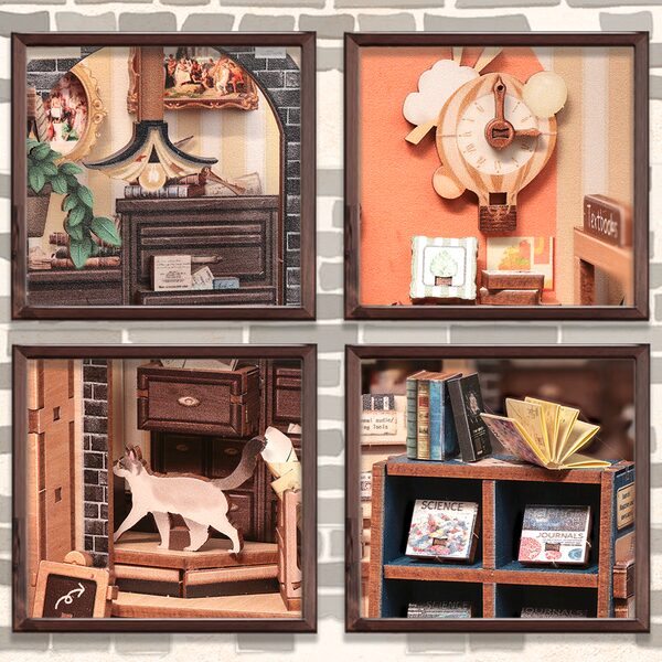 Cutebee 3D Booknook The Scholar’s Bookstore – BJAA204 - Afbeelding 11