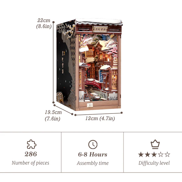 Cutebee 3D Booknook La Neige à Kyoto – BJAA401 - Afbeelding 10