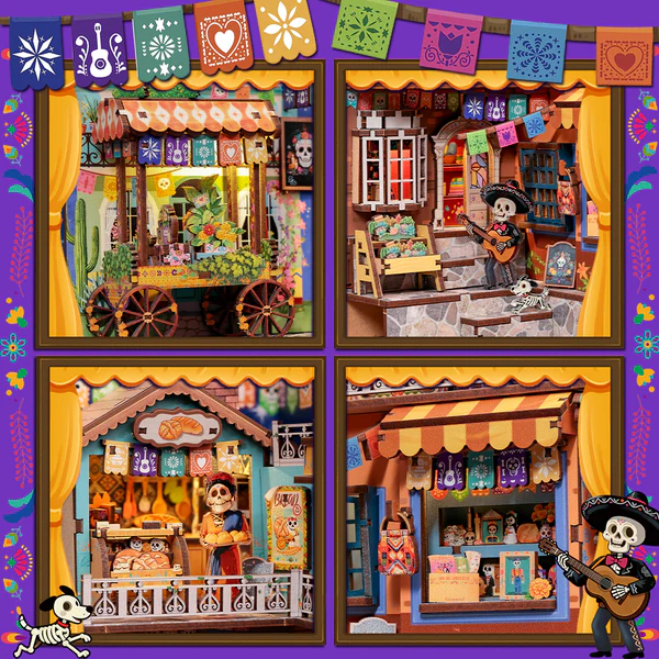 Cutebee 3D Booknook Plaza de los Muertos – BJAA405 - Afbeelding 6