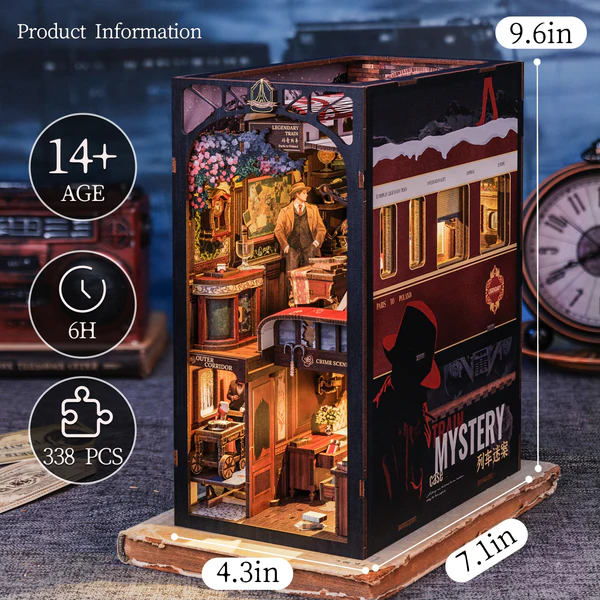 Cutebee 3D Booknook Het treinmysterie – BN01B - Afbeelding 3