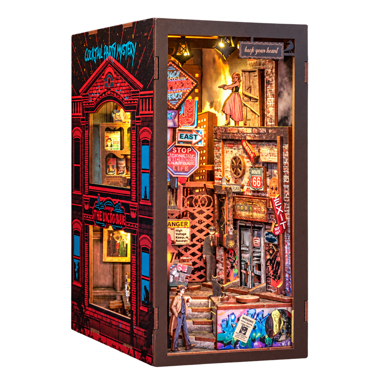 Cutebee 3D Booknook The Long Goodbye – BN02B – transparante productfoto