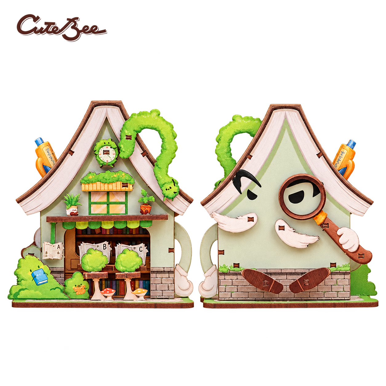 Cutebee DIY Huisje Talebox Corner Bookstore – CWGA107 – transparante productfoto