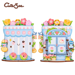 Cutebee DIY Huisje Talebox Corner Flower Shop – CWGA108 – transparante productfoto