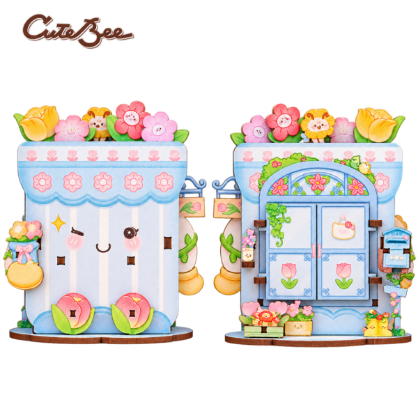 Cutebee DIY Huisje Talebox Corner Flower Shop – CWGA108 – transparante productfoto
