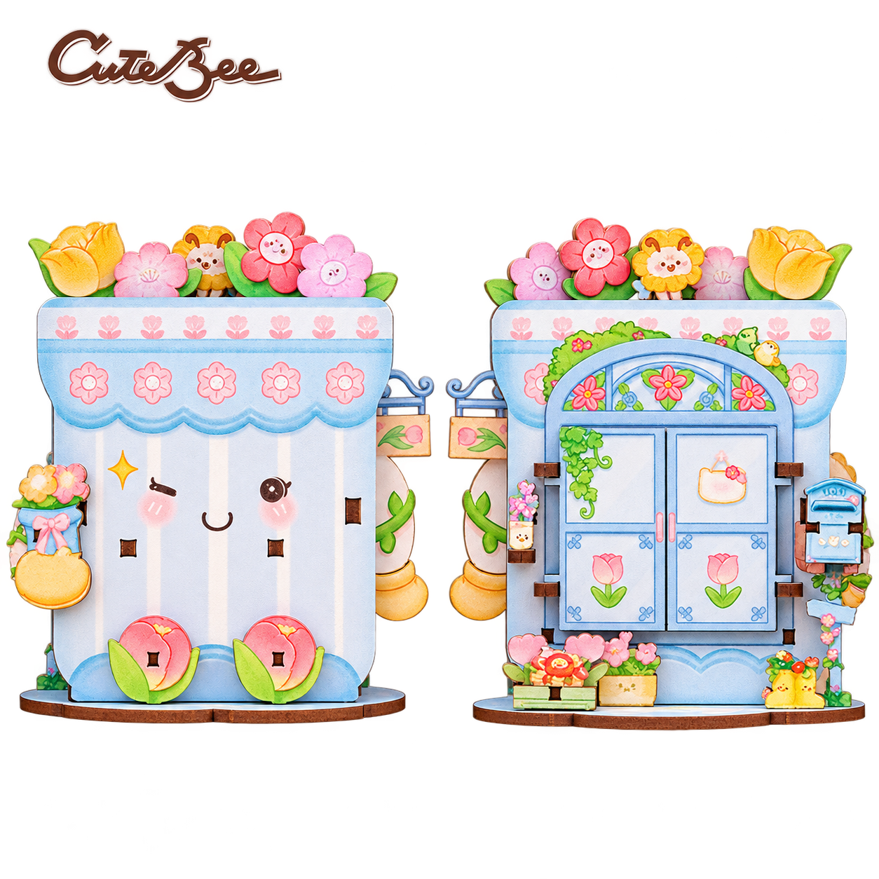 Cutebee DIY Huisje Talebox Corner Flower Shop – CWGA108 – transparante productfoto