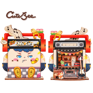 Cutebee DIY Huisje Talebox Corner Record Store – CWGA109 – transparante productfoto