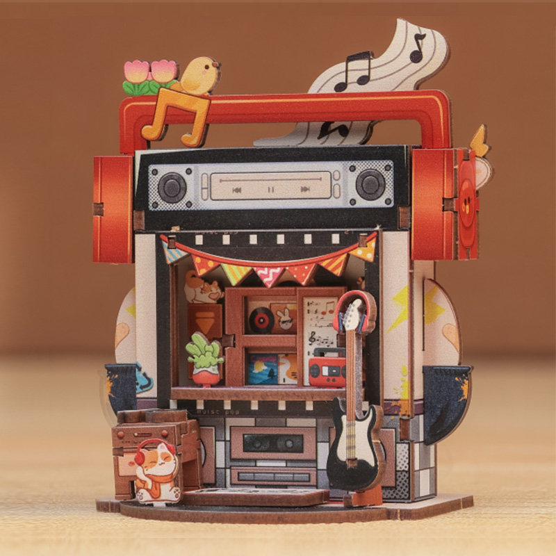 Cutebee DIY Huisje Talebox Corner Record Store – CWGA109 - Afbeelding 3