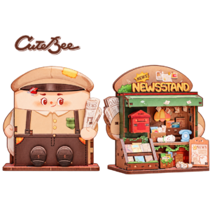 Cutebee DIY Huisje Talebox Corner Newsstand – CWGA111 – transparante productfoto
