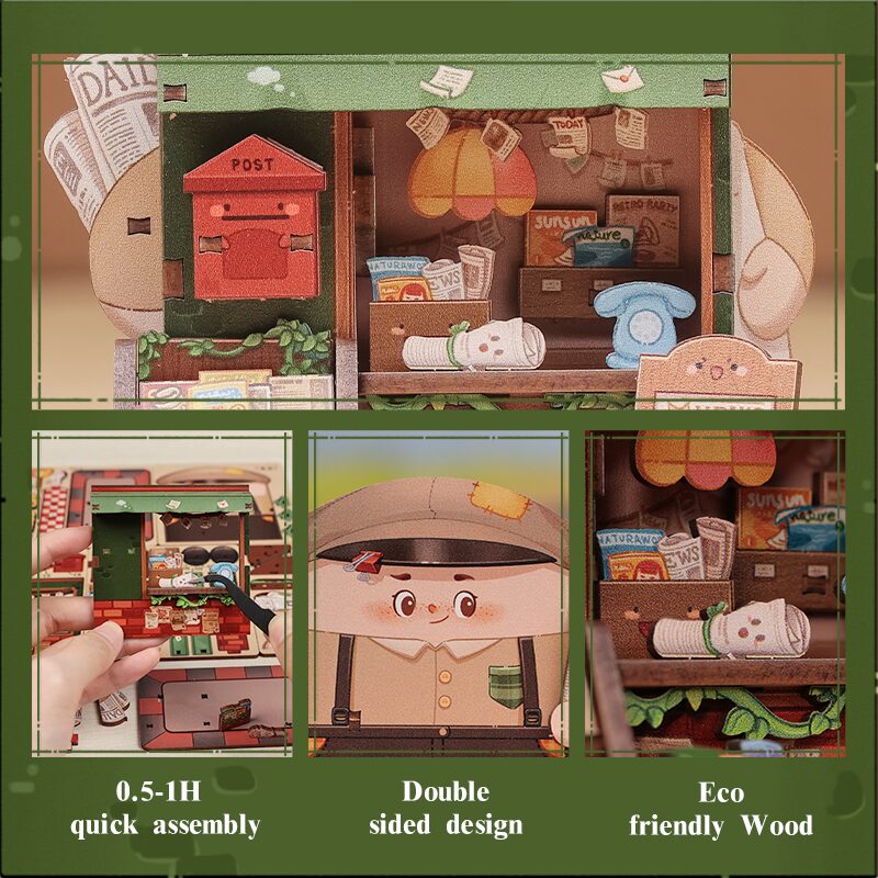 Cutebee DIY Huisje Talebox Corner Newsstand – CWGA111 - Afbeelding 7