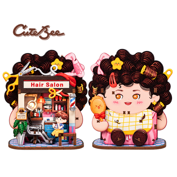 Cutebee DIY Huisje Talebox Corner Barber Shop – CWGA112 – transparante productfoto