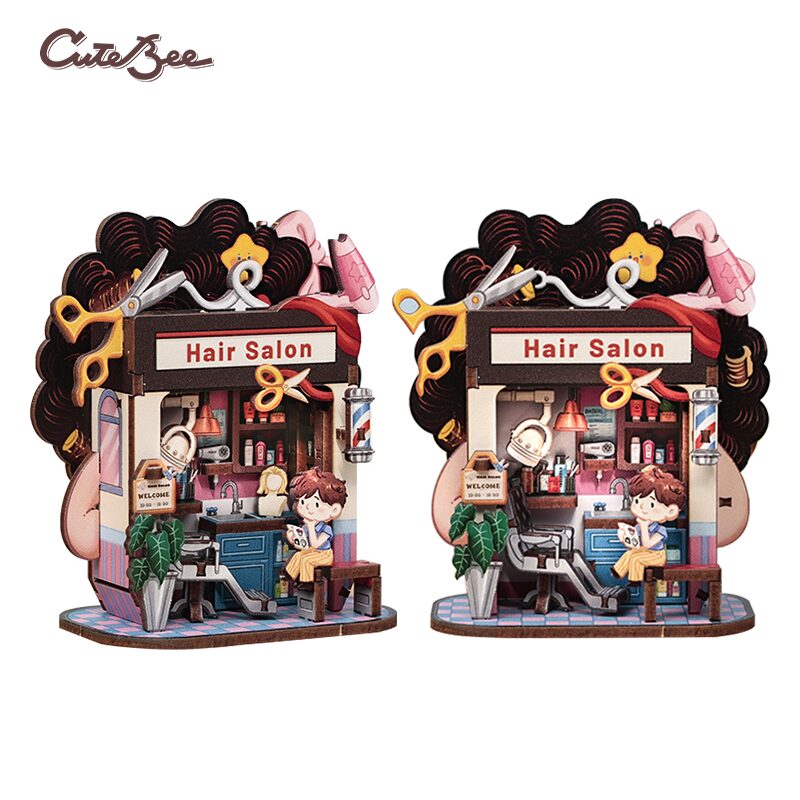 Cutebee DIY Huisje Talebox Corner Barber Shop – CWGA112 - Afbeelding 2