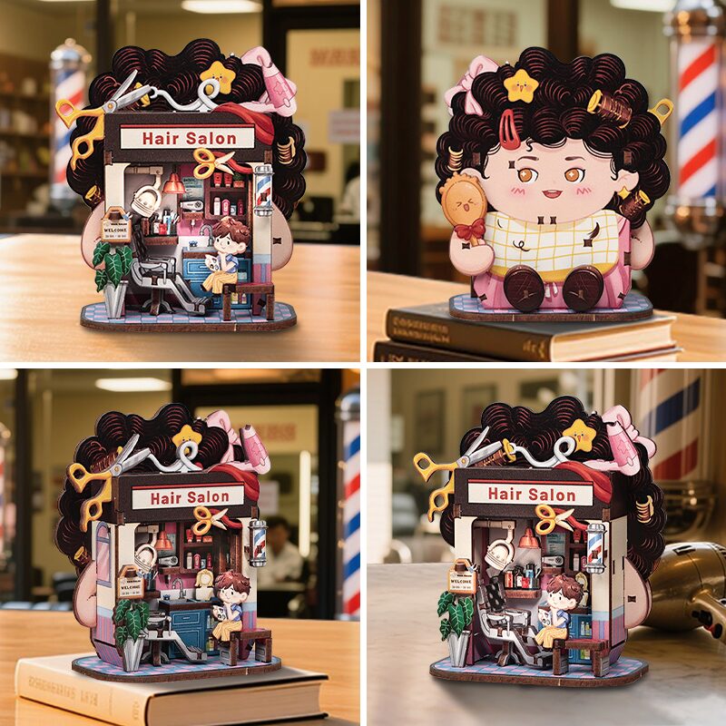 Cutebee DIY Huisje Talebox Corner Barber Shop – CWGA112 - Afbeelding 3