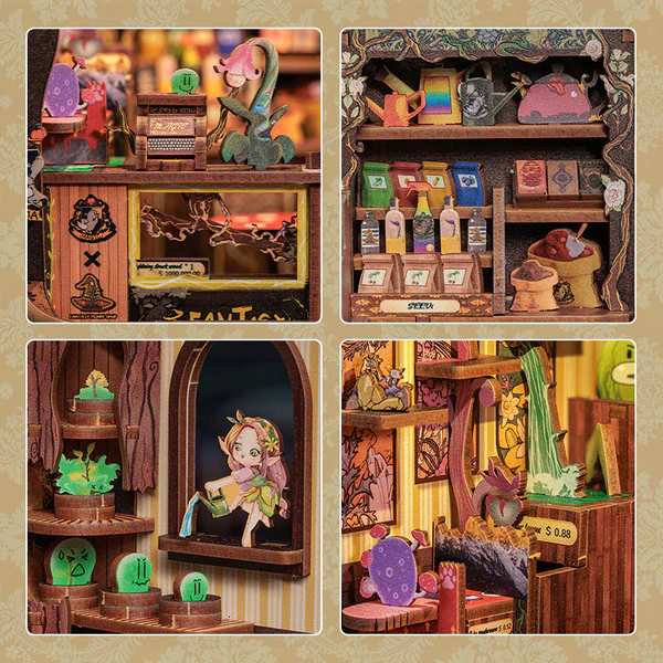 Cutebee 3D Booknook Fantasy Plant Shop – CWGA203 - Afbeelding 6