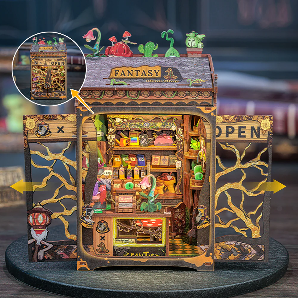 Cutebee 3D Booknook Fantasy Plant Shop – CWGA203 - Afbeelding 2
