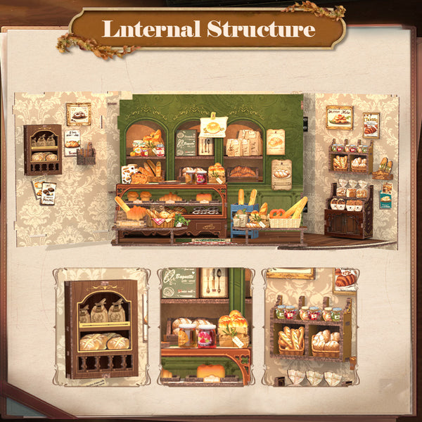 Cutebee 3D DIY Huisje Mrs. Hunts Bakery – CWGB401 - Afbeelding 4