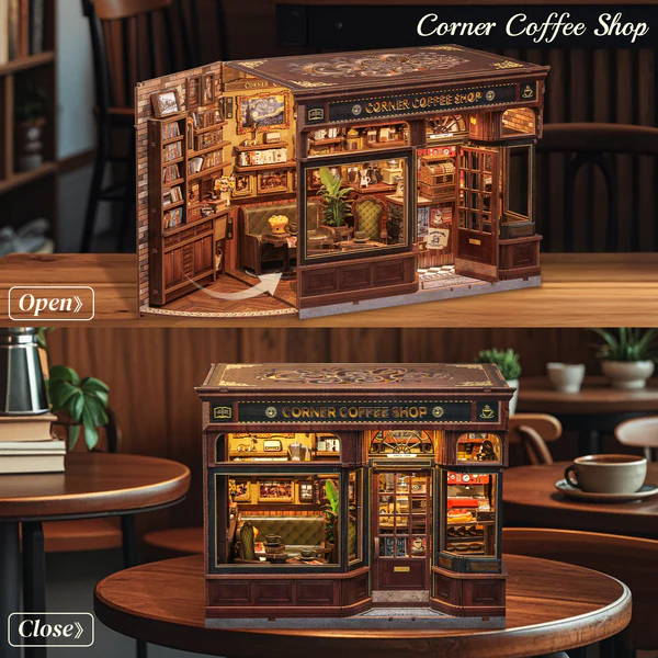 Cutebee 3D DIY Huisje Corner Coffee Shop – CWGB402 - Afbeelding 4