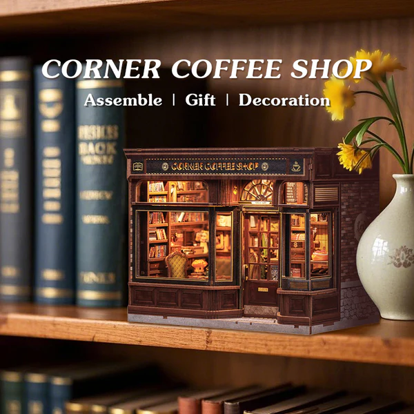 Cutebee 3D DIY Huisje Corner Coffee Shop – CWGB402 - Afbeelding 6