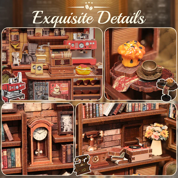 Cutebee 3D DIY Huisje Corner Coffee Shop – CWGB402 - Afbeelding 7
