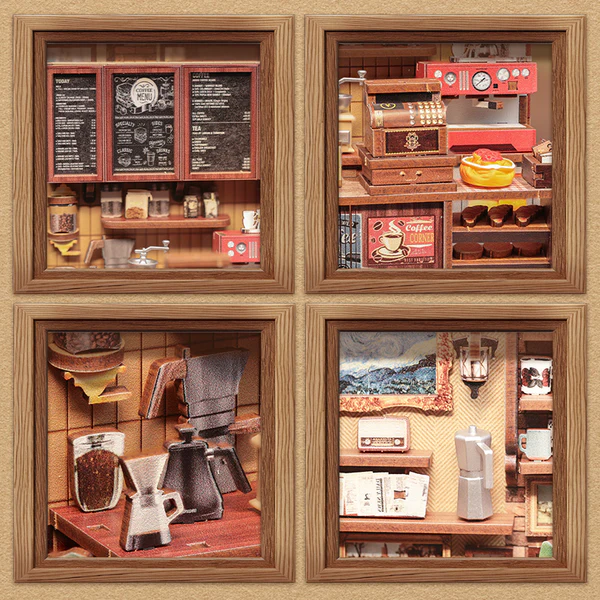 Cutebee 3D DIY Huisje Corner Coffee Shop – CWGB402 - Afbeelding 8