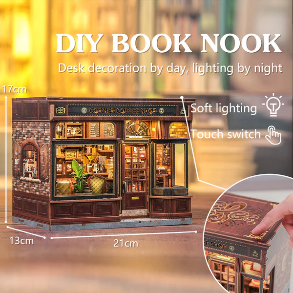 Cutebee 3D DIY Huisje Corner Coffee Shop – CWGB402 - Afbeelding 9
