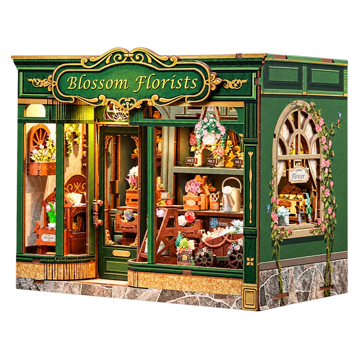 Cutebee 3D DIY Huisje Blossom Florists – CWGB403 – transparante productfoto