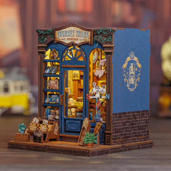 Cutebee 3D DIY Huisje Journey Trace Bookshop – CWGC204 - Afbeelding 3