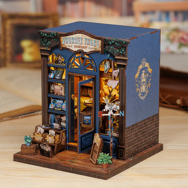Cutebee 3D DIY Huisje Journey Trace Bookshop – CWGC204 - Afbeelding 5