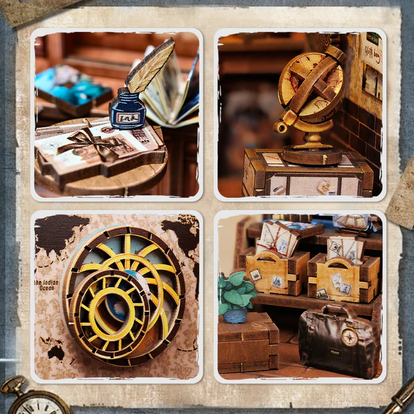 Cutebee 3D DIY Huisje Journey Trace Bookshop – CWGC204 - Afbeelding 10